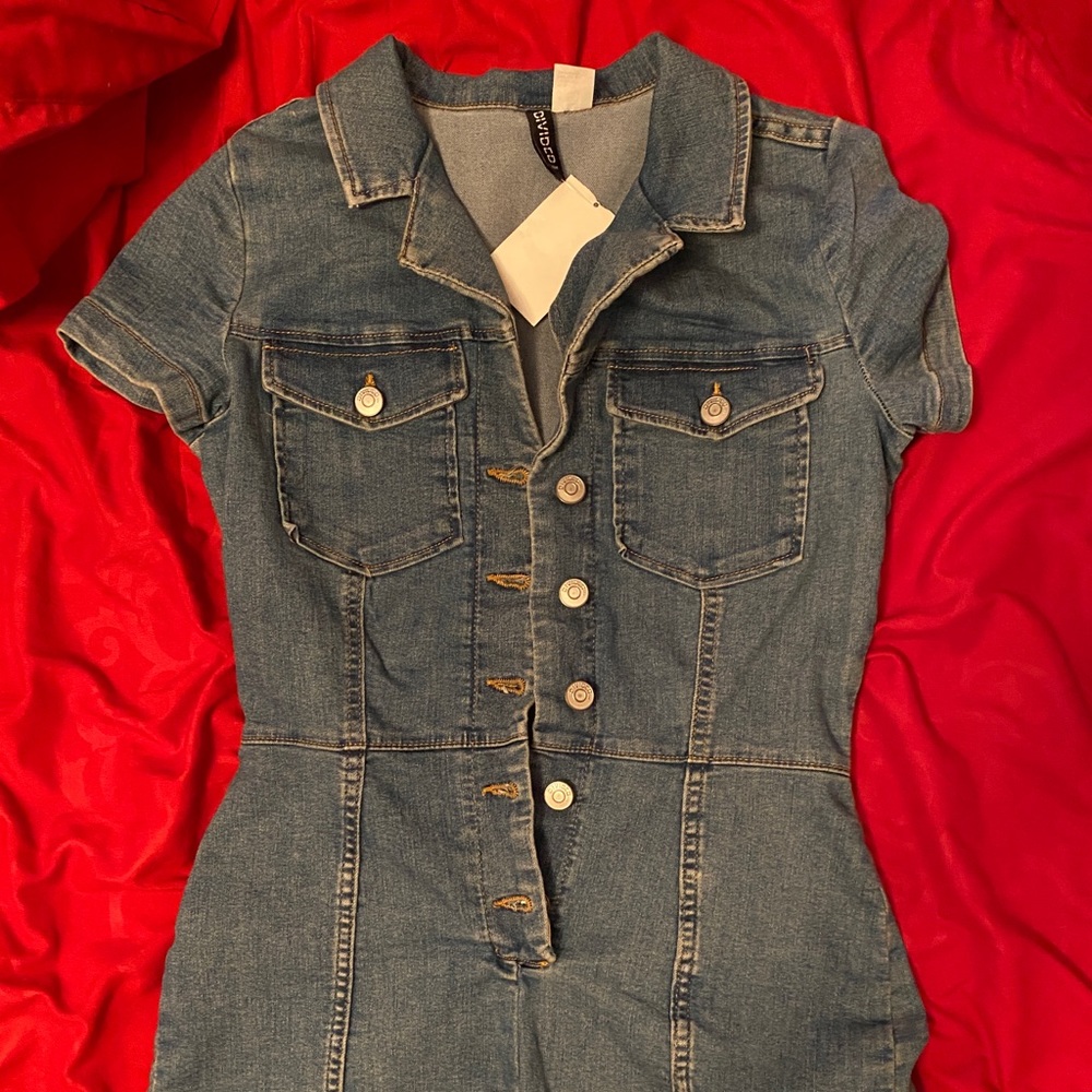Denim romper